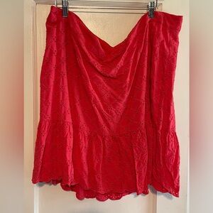 LOFT Red Eyelet Women's Skirt